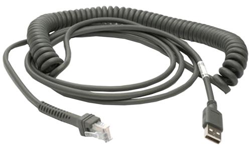 Интерфейсный кабель USB-A, спиральный, 3,6м для сканера штрих-кода Datalogic