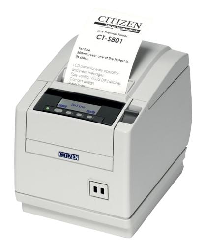  Термопринтер этикеток Citizen CT-S801II; No PSU (DC 24V), No interface, Ivory White