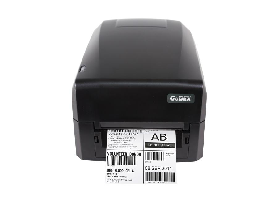 Термотрансферный принтер Godex GE300UES, 203 dpi, (полдюймовая втулка риббона), и/ф  USB+RS232+Ethernet