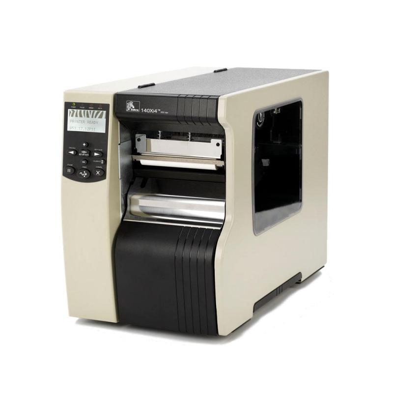 Термотрансферный принтер Zebra 110Xi4 (305 мм/сек, 300 dpi, ширина печати 104 мм, Ethernet) с ножом и накопителем