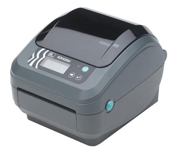 Термопринтер этикеток Zebra GX420d; 203dpi, USB, RS232, 802.11b/g, LCD