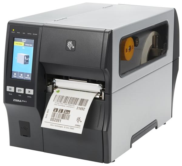  Термотрансферный принтер Zebra TT Printer ZT411; 4&quot;, 203 dpi, Euro and UK cord, Serial, USB,  Ethernet, Bluetooth 4.1/MFi, USB Host, Peel