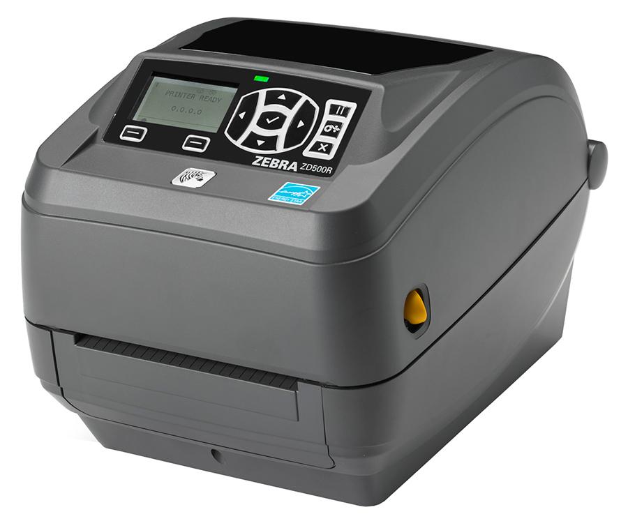 Термотрансферный принтер Zebra ZD500R, UHF,200dpi, 104 мм, RS232, LPT, USB, Ethernet, RTC, Отделитель