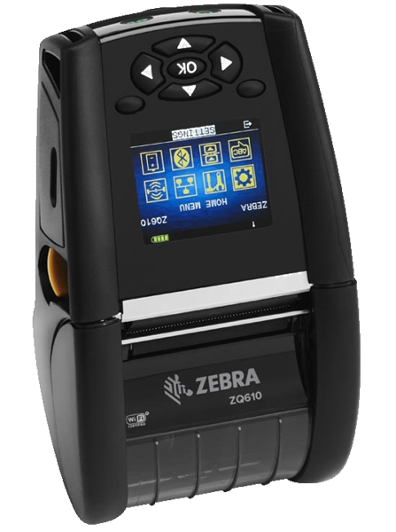  Термопринтер этикеток Zebra DT Printer ZQ610 2&quot;/48mm; English/Latin fonts, BT 4.x, Linerless platen, 1.375&quot; core, Group E, Shoulder strap, Belt clip