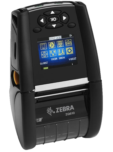  Термопринтер этикеток Zebra DT Printer ZQ610 2&quot;/48mm; English/Latin fonts, Dual 802.11AC / BT4.x, Linerless platen, 1.375&quot; core, Group E, Shoulder strap, Belt clip