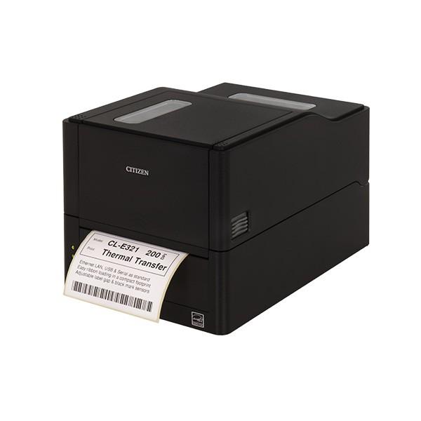 Термопринтер этикеток Citizen CL-E321 Printer; BC Cutter, LAN, USB, Serial, Black, EN Plug-1
