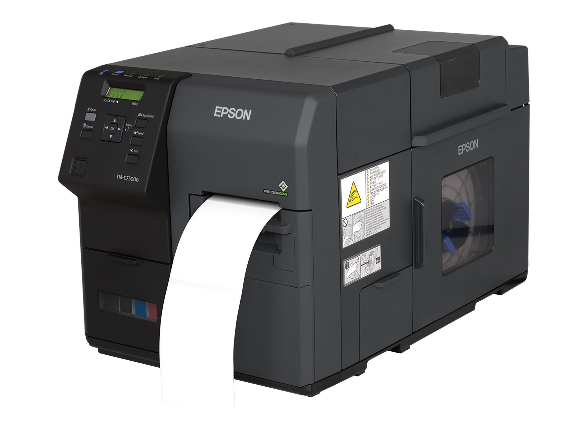 Аппарат для этикеток. Epson Colorworks c7500. Epson TM-c7500. Принтер Epson Colorworks c7500. Принтер этикеток Epson.