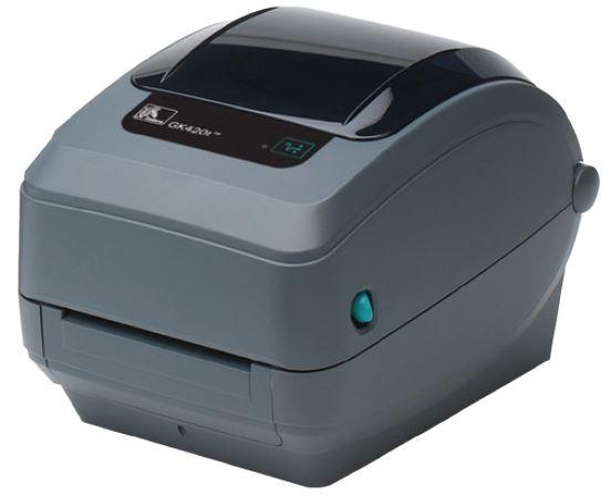 Термотрансферный принтер Zebra GX420t; 203dpi, USB, RS232, 802.11b/g, LCD, Dispenser (Peeler)