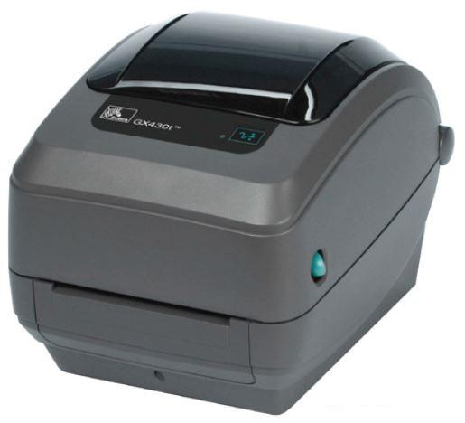 Термотрансферный принтер Zebra GX430t; 300dpi, USB, RS232, 802.11b/g, LCD