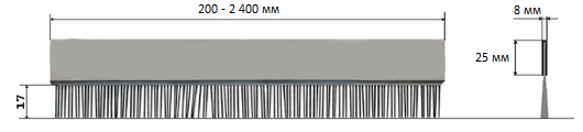 Щетка для снятия статического заряда с риббона для принтера Godex EZ2200 Plus, EZ2300 Plus, EZ2050, EZ2150, EZ2250i, EZ2350i