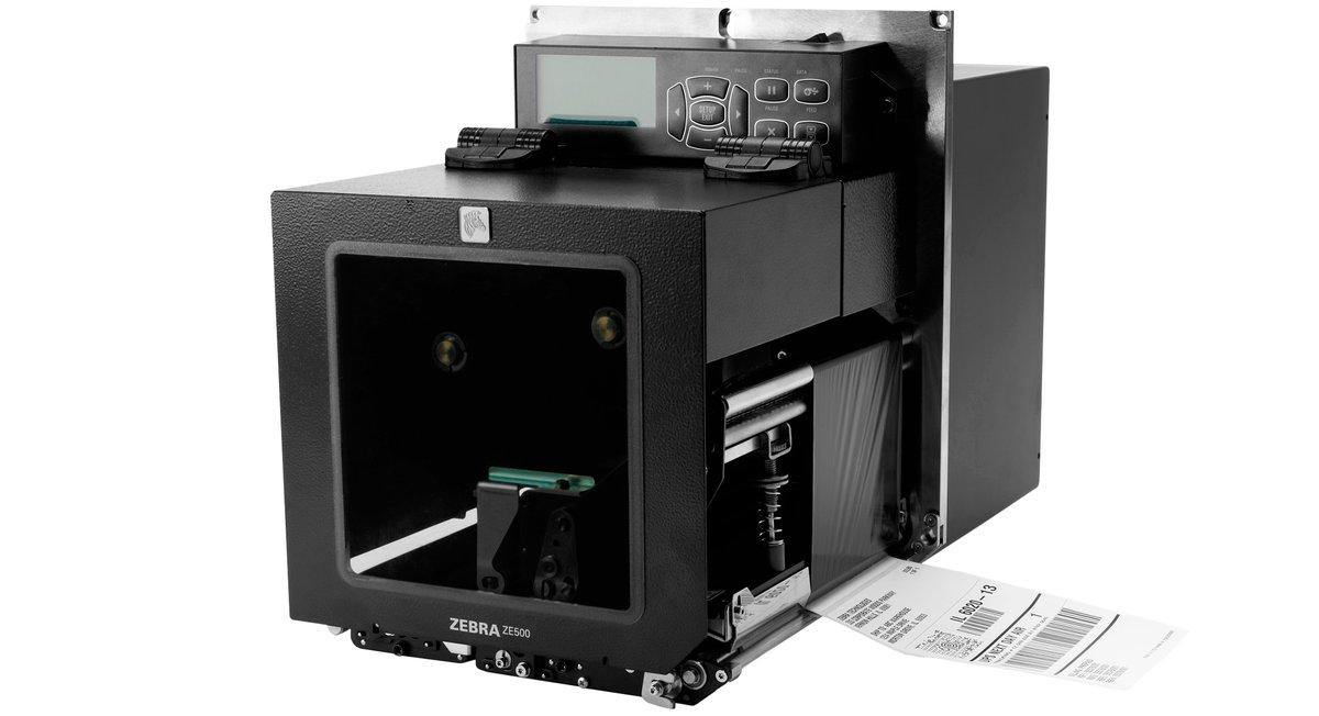 Термотрансферный принтер Zebra ZE500 4", LH; 203dpi, Euro / UK Cord, RS232, Parallel, USB, Int 10/100, RFID Configured for EMEA-1